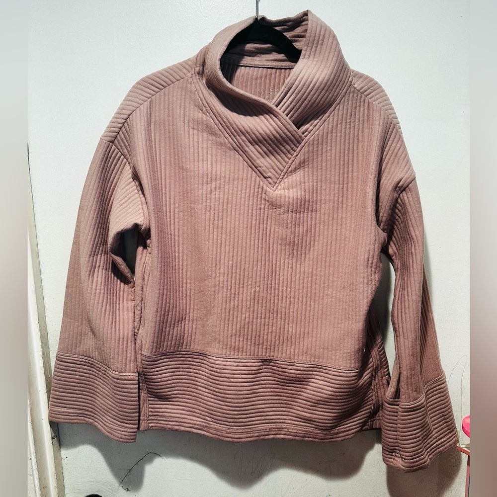 Tahari Sports  Cowl Neck Sweater - pink rose